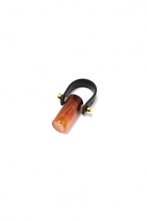Carnelian and rubber ring